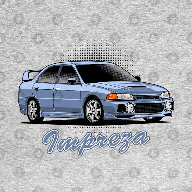 Subaru Impreza Illustration Fanart by Mandra